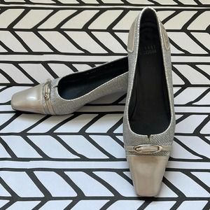 Stuart Weitzman Narrow tweed/leather pump